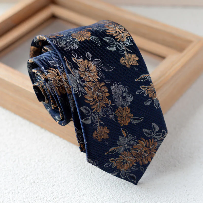 5Pcs Men's Blue Flower Pattern Bow Ties Gift Box - Image 4