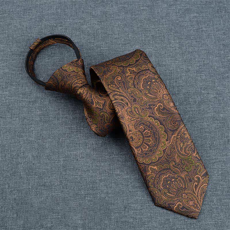 5Pcs Men's Dark Brown & Black Paisley Bow Ties Gift Box - Image 10
