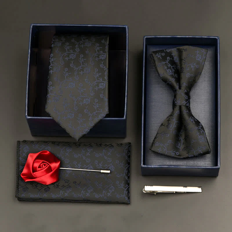 5Pcs Men's Formal Business Necktie Bow Tie Set - Image 13