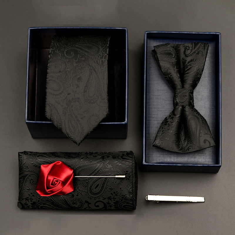 5Pcs Men's Formal Business Necktie Bow Tie Set - Image 7