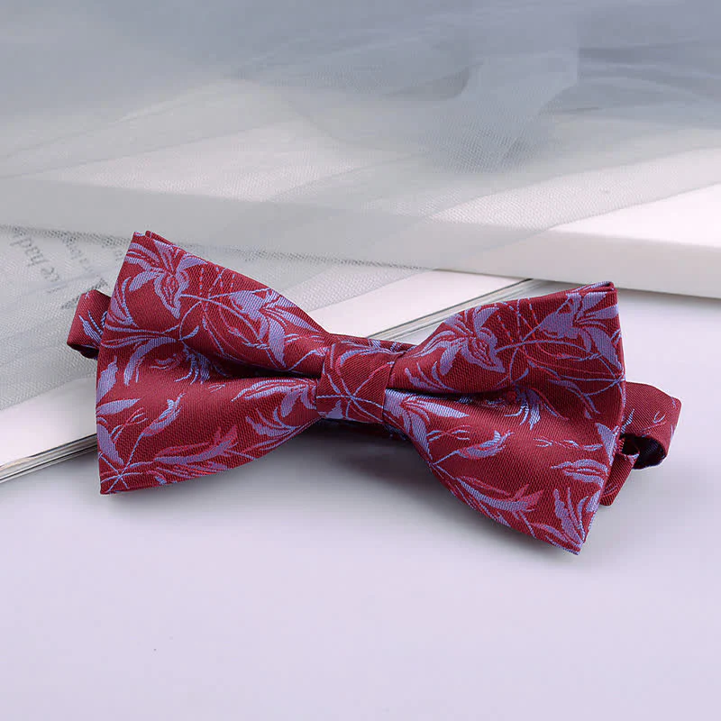 5Pcs Men's Orchids Pttern Gentleman Bow Ties Gift Box - Image 10