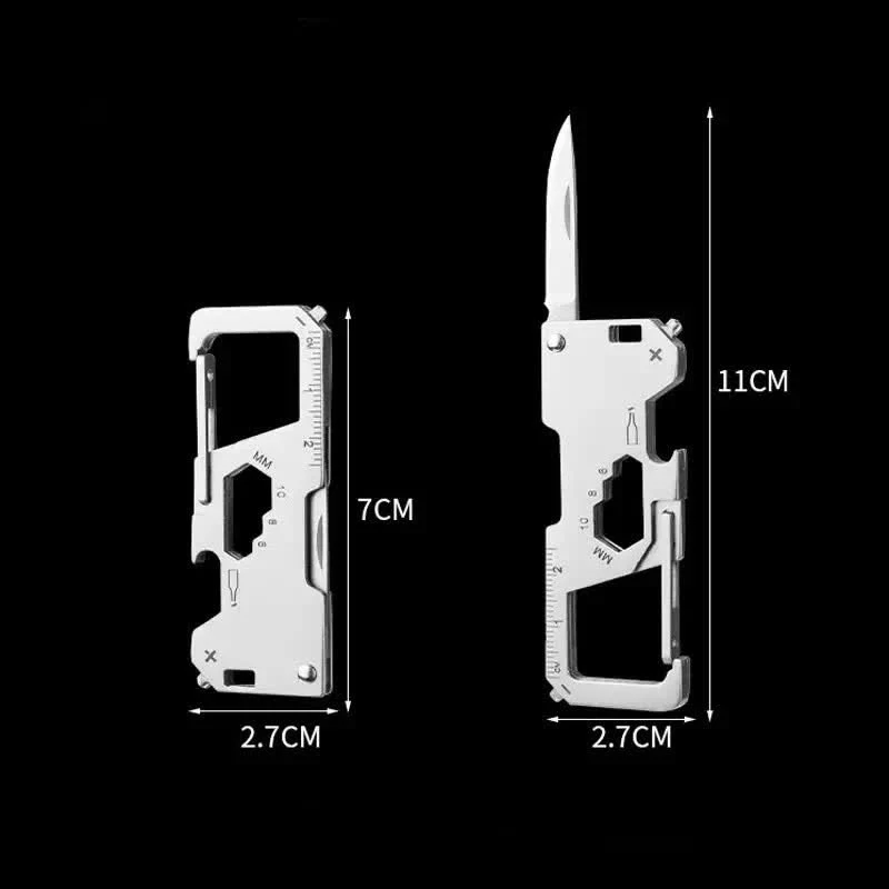 6 In 1 EDC Outdoor Portable Tool Folding Mini Knife Keychain - Image 5