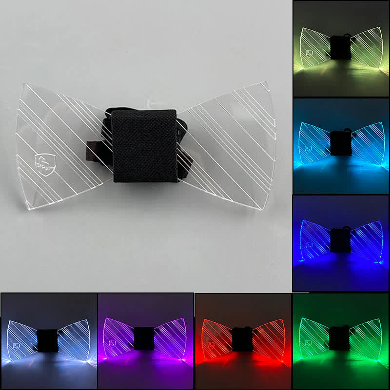 7 Colors Festival Luminous Preppy Acrylic Bow Tie - Image 9