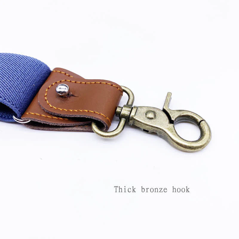 8Pcs Solid Color Combinable Buckle Adjustable Suspenders Set - Image 11