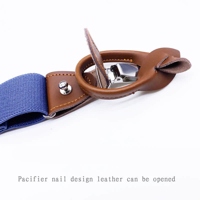 8Pcs Solid Color Combinable Buckle Adjustable Suspenders Set - Image 9