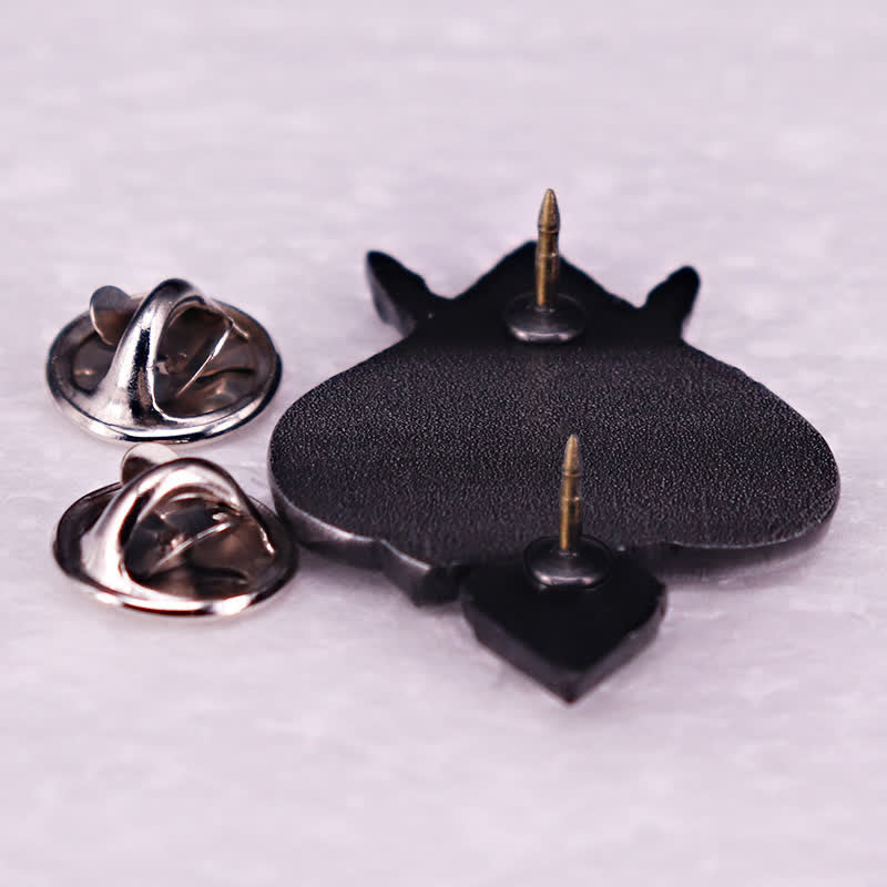Ace Spades Skull Skeleton Devil Hand Horns Brooch - Image 4