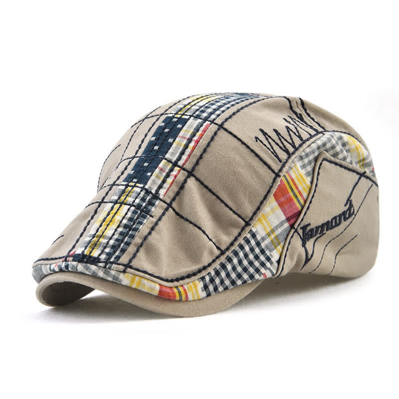Adjustable Irregular Embroidery Flat Beret Hat - Image 6