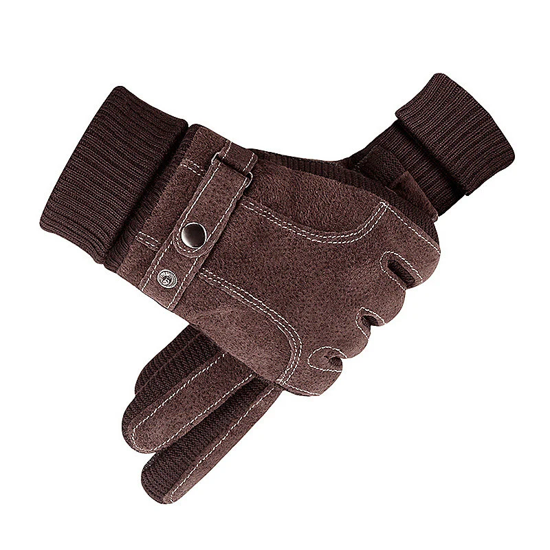 Adjustable Men's Winter Outdoor Fleece Warm Gloves