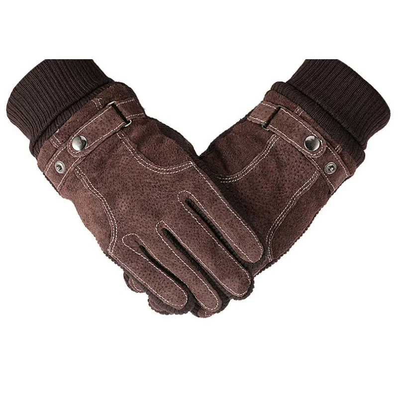 Adjustable Men's Winter Outdoor Fleece Warm Gloves - Image 3