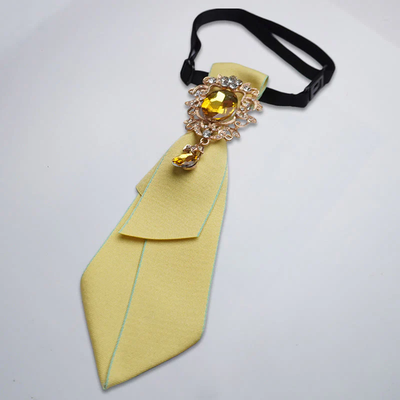 Adjustable Solid Color Crystal Diamond Women's Necktie - Image 6
