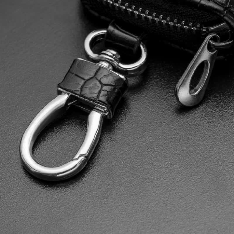Alligator Pattern Zipper Bag Leather Car Key Case - Image 4