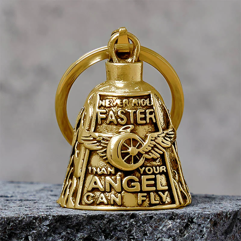 Angel Wing Wheel Lucky Bell Keychain For Riding - Image 5