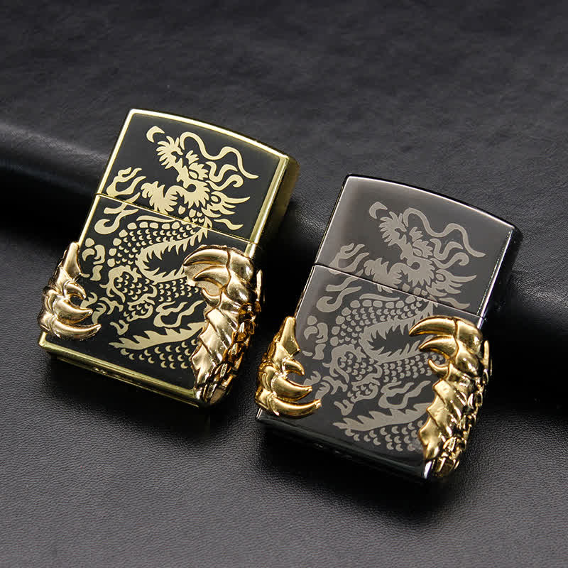 Antique Style Dragon Claw Refillable Butane Lighter - Image 2
