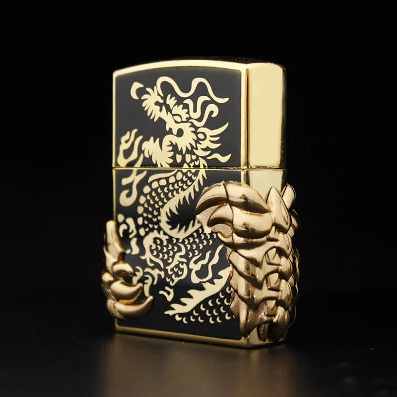 Antique Style Dragon Claw Refillable Butane Lighter - Image 3
