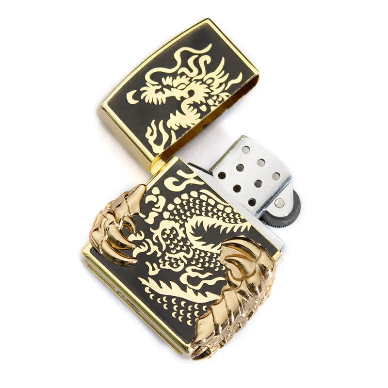 Antique Style Dragon Claw Refillable Butane Lighter - Image 4