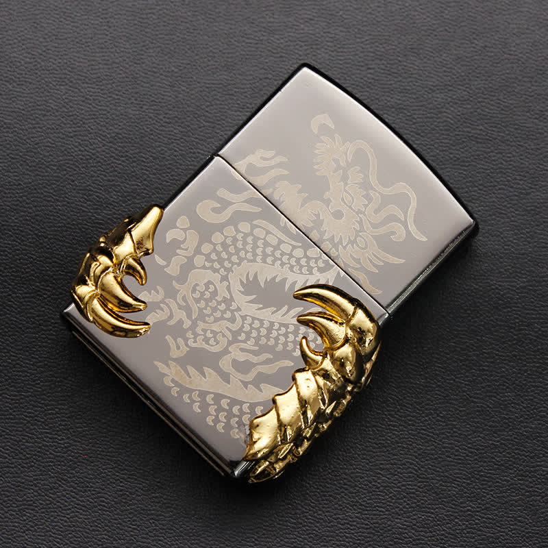 Antique Style Dragon Claw Refillable Butane Lighter - Image 5