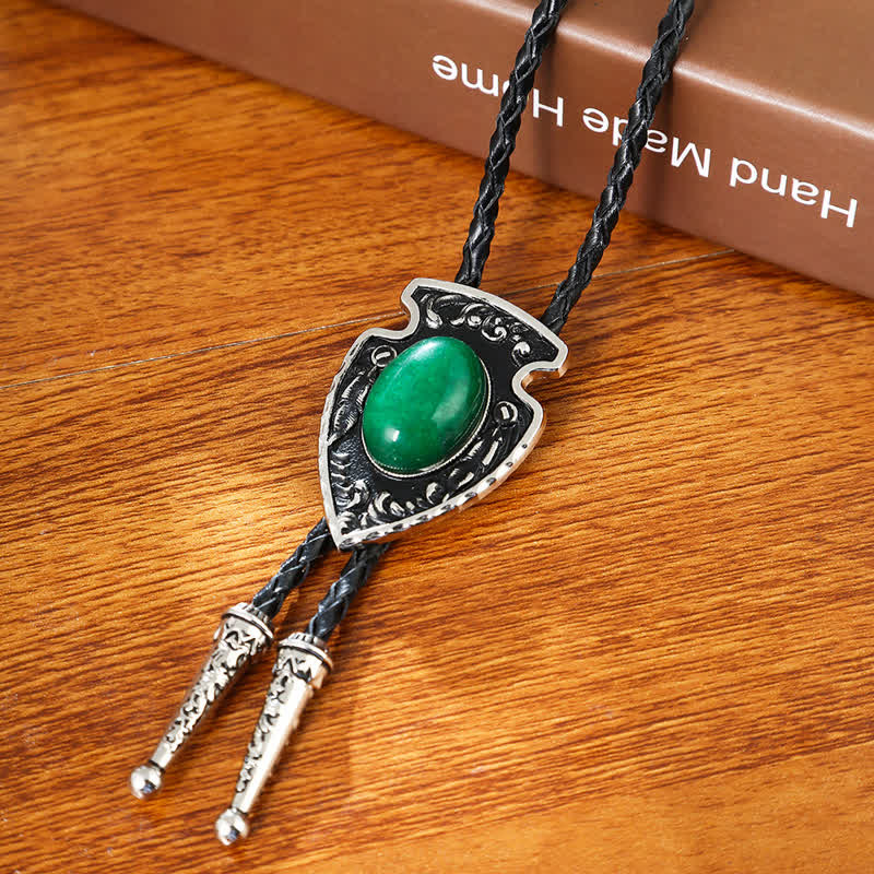 Arrows Tribal Style Artificial Stone Pendant Bolo Tie - Image 10