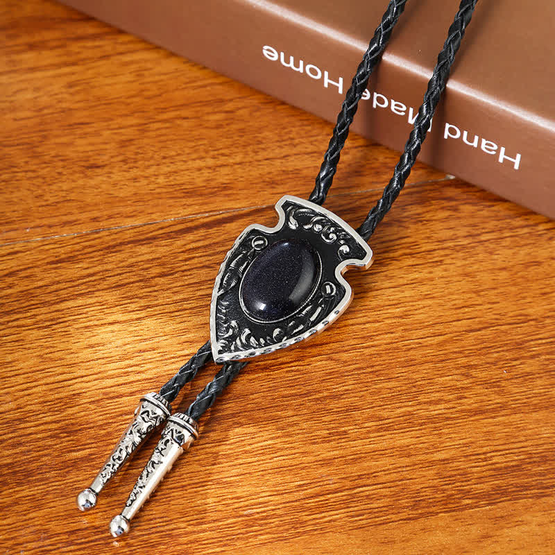Arrows Tribal Style Artificial Stone Pendant Bolo Tie - Image 16