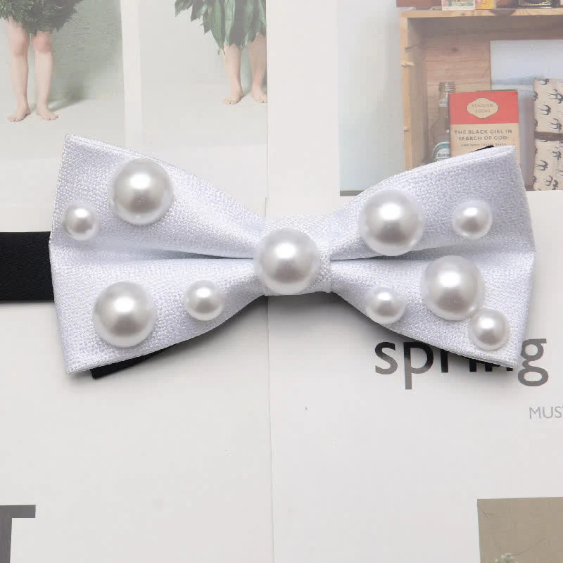 Artificial Pearls Dancing Party Bow Tie - Image 2