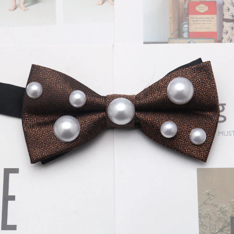 Artificial Pearls Dancing Party Bow Tie - Image 7