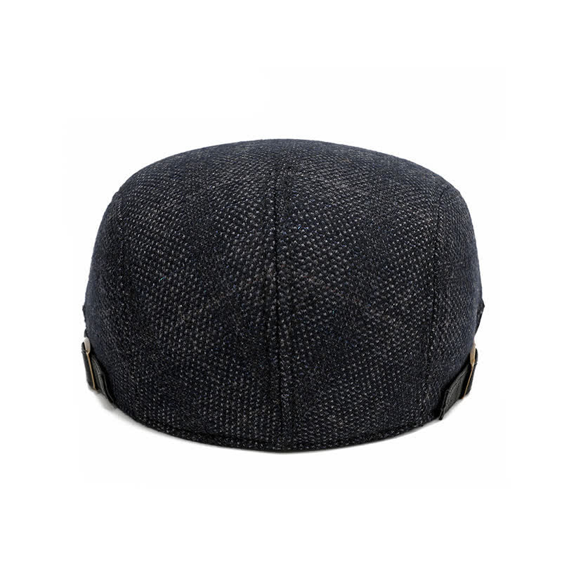 Artist Polar Fleece Plaid Flat Cap Beret - Image 4