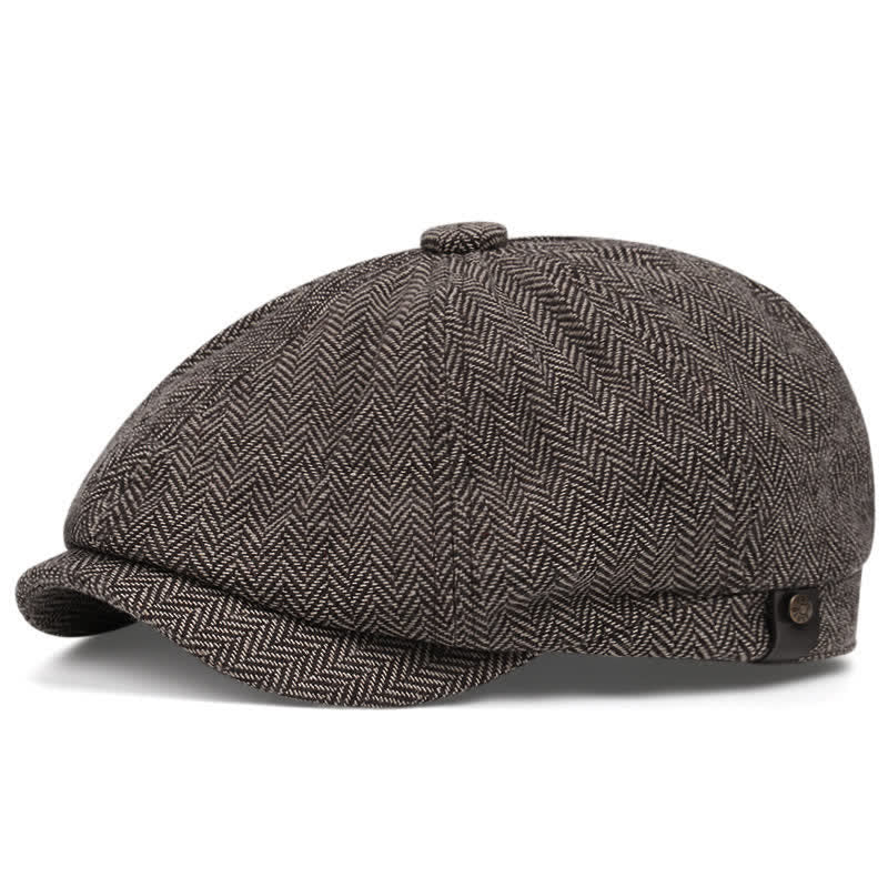 Artist Tweed Octagonal Beret Cap - Image 11
