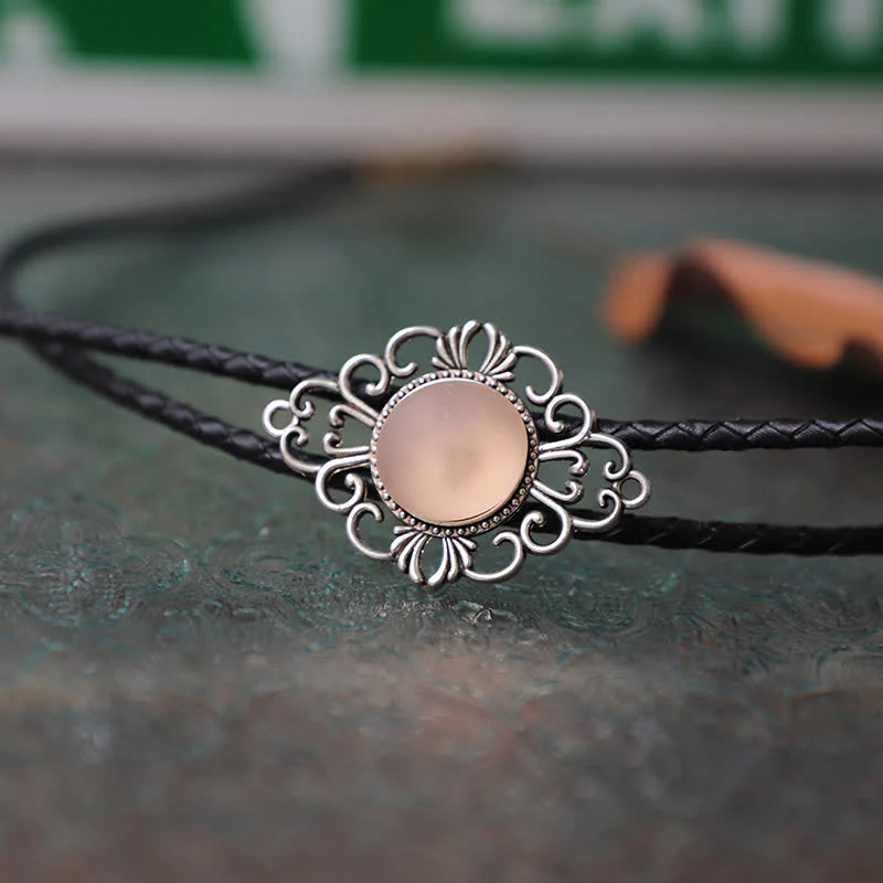 Artsy Faux Coloured Glaze Pendant Bolo Tie - Image 10