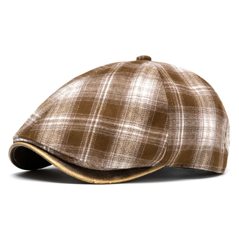 Autumn & Winter Artistic Retro Versatile Checkered Beret - Image 10