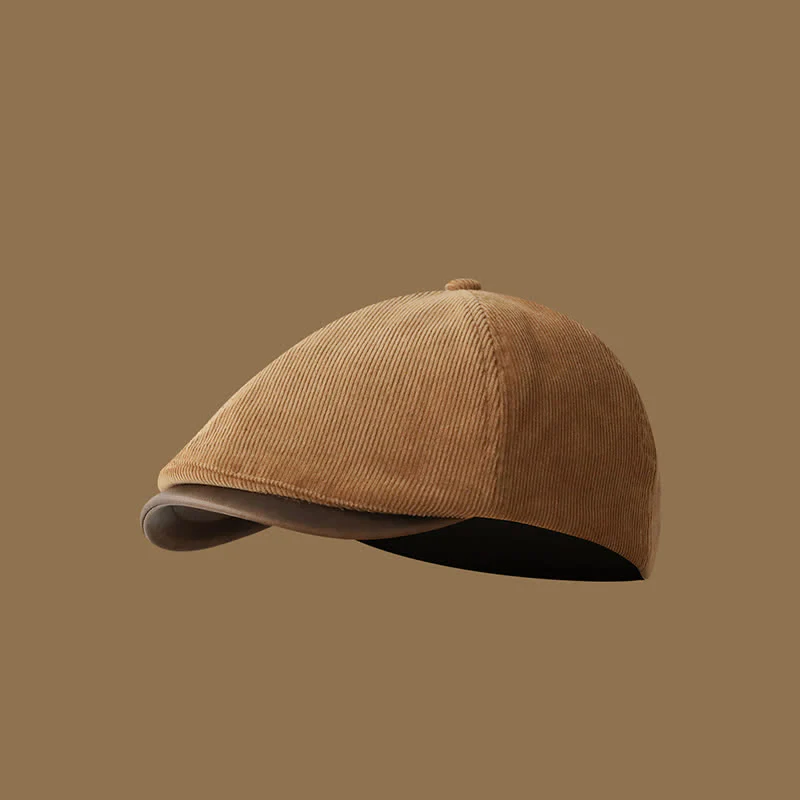 Autumn Winter Retro Corduroy Advance Beret Hat - Image 9
