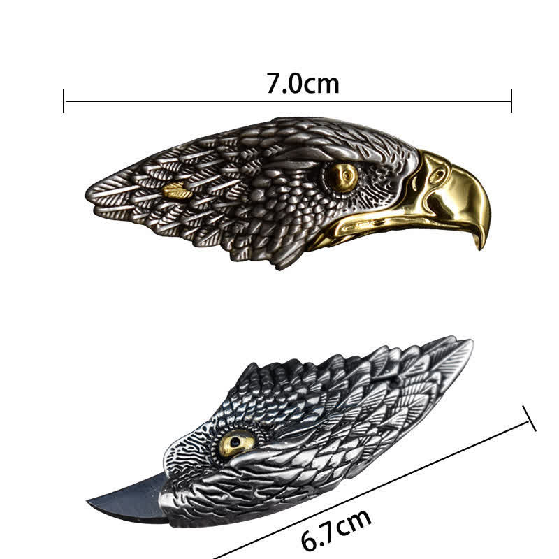 Bald Eagle Hidden Knife Feather Pendant Necklace - Image 5