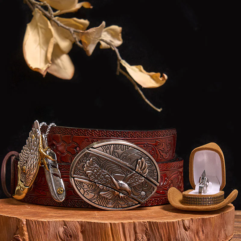 Bald Eagle Pendant DIY Hidden Knife Belt Buckle Ring Bundle Set - Image 8
