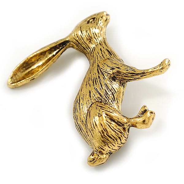 Baroque Angel Rabbit Brooch Gold Shirt Accessories - Image 7