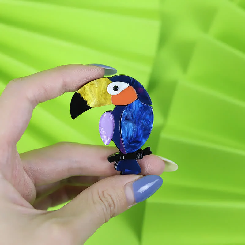 Big-Billed Bird Cartoon Handmade Acrylic Brooch - Image 3