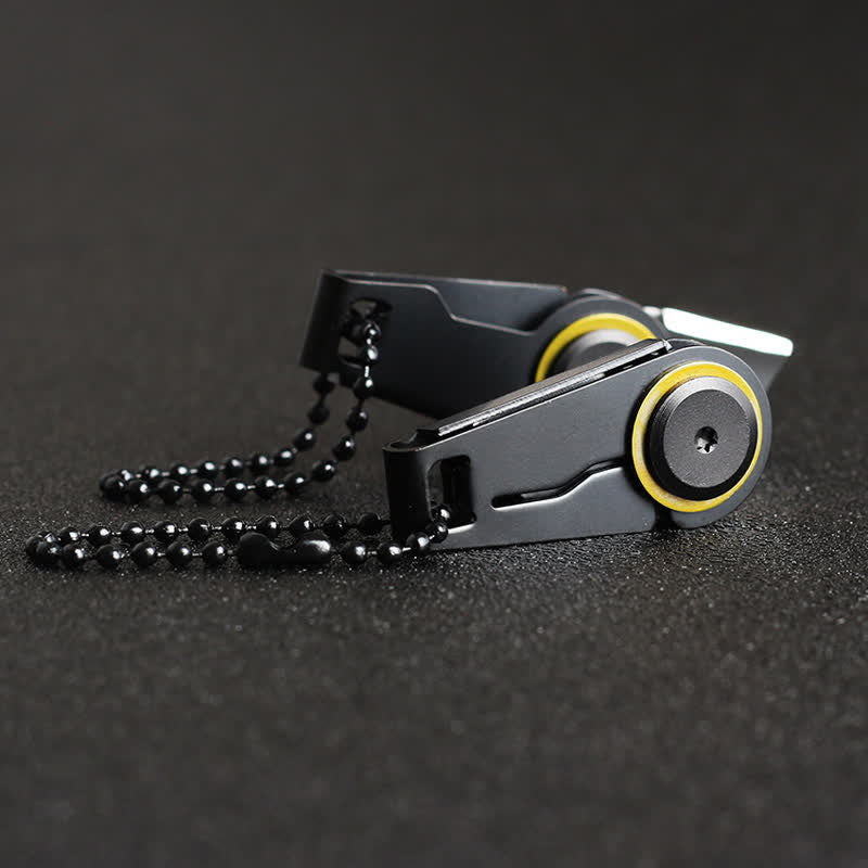 Black EDC Folding Knife Portable Tactical Keychain - Image 5