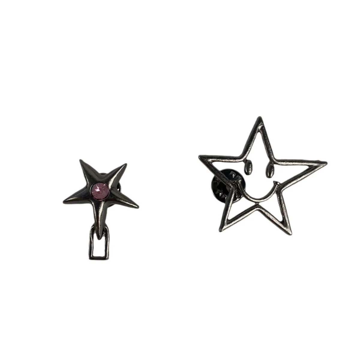 Black Hollow Smiling Face Pentagram Shaped Belt Clip - Image 4