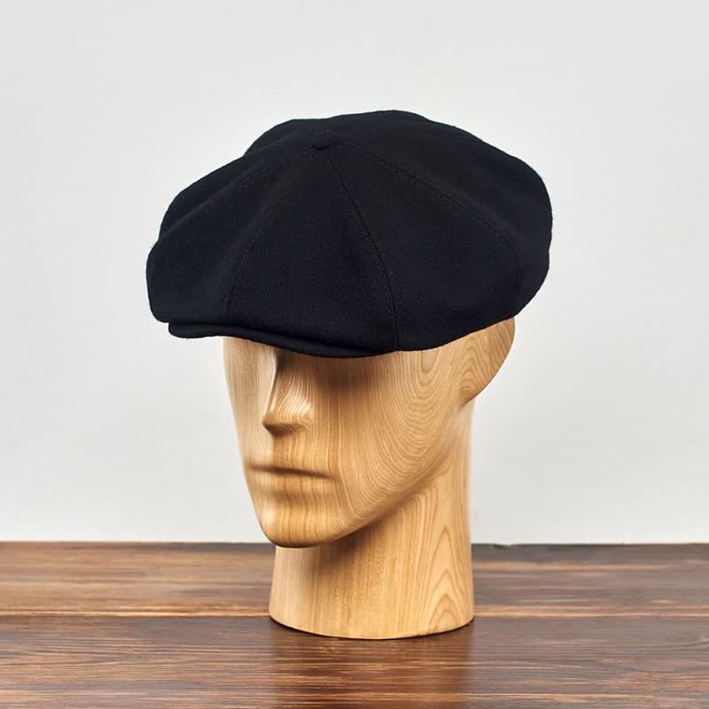 Black Peaky Blinders Octagonal Beret Cap - Image 4