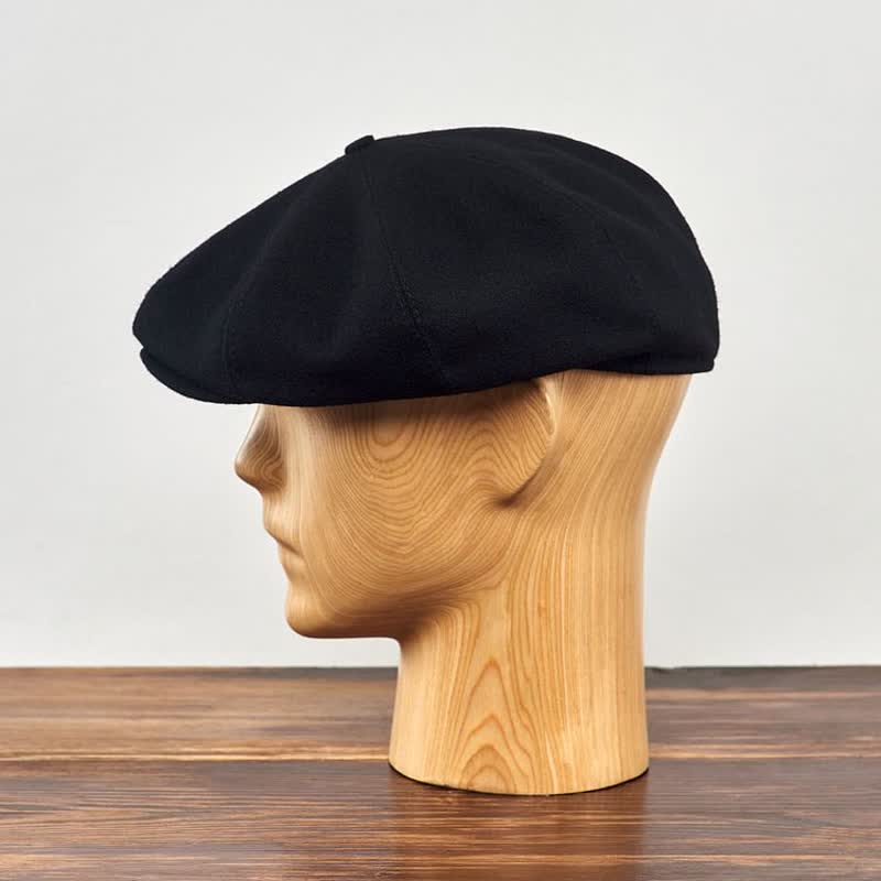 Black Peaky Blinders Octagonal Beret Cap - Image 5