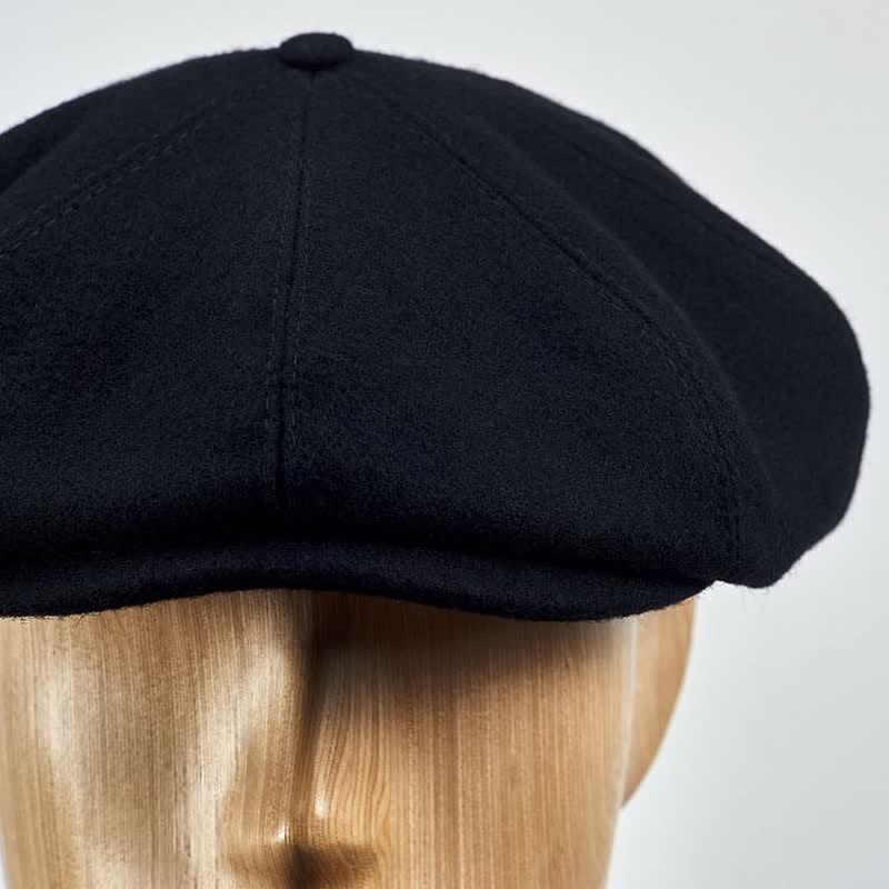 Black Peaky Blinders Octagonal Beret Cap - Image 6