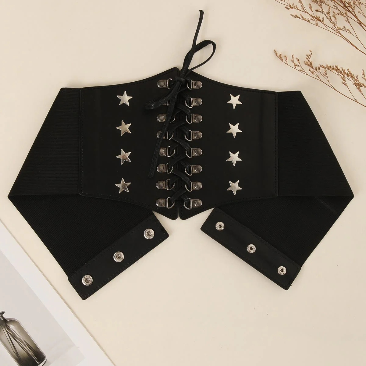 Black Retro Cosplay Accessories Star Women's Corset Belt - Image 2