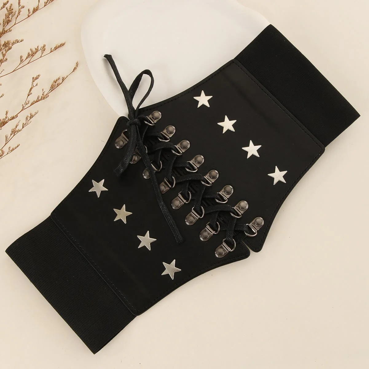 Black Retro Cosplay Accessories Star Women's Corset Belt - Image 3
