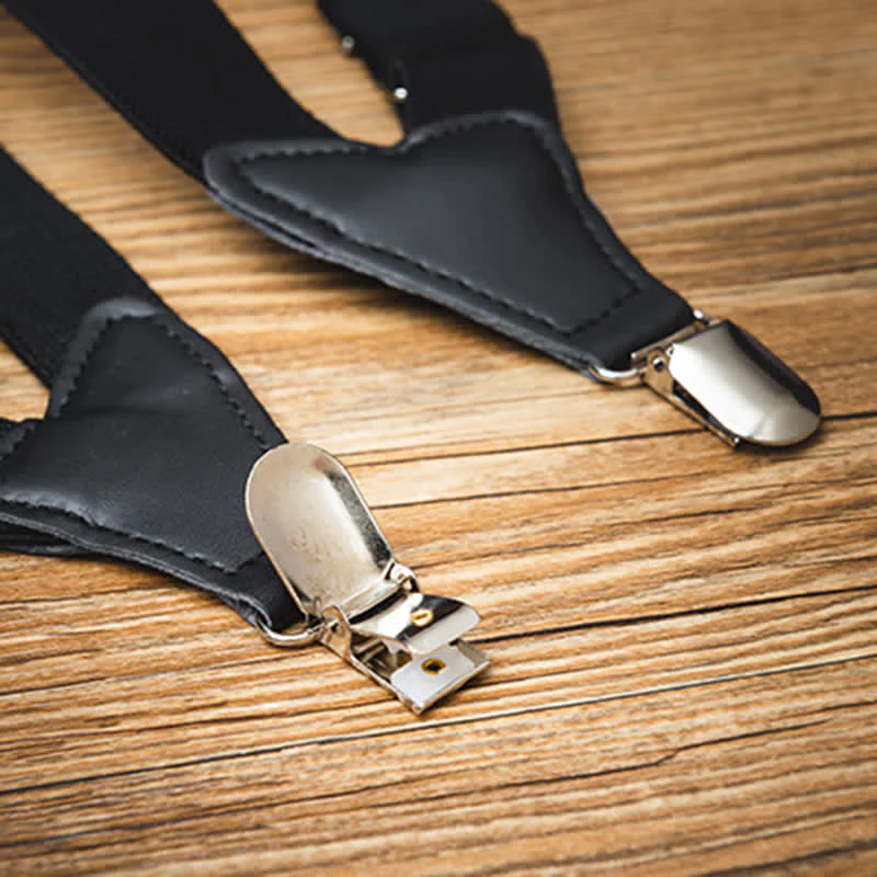 Black X-Back Holster Type Elastic Suspenders - Image 5