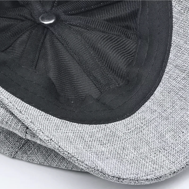 Casual Breathable Linen Octagonal Beret Cap - Image 6