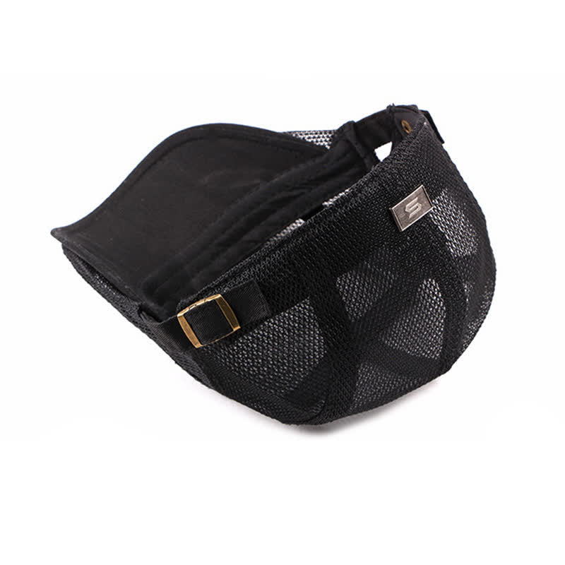 Breathable Sunhat Hollow Mesh Flat Cap Beret - Image 4