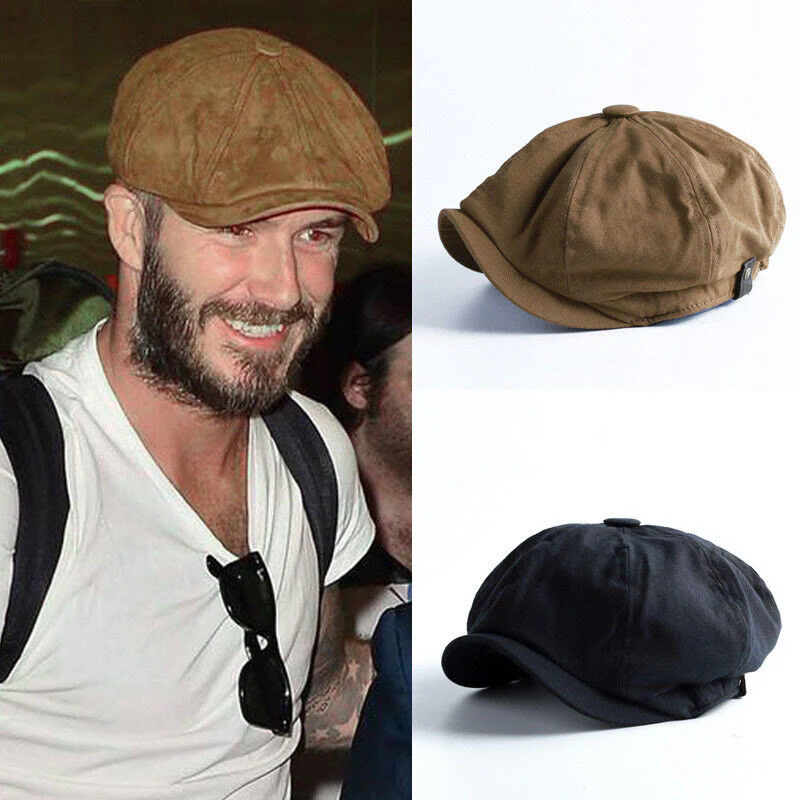 British Newsboy Cotton Octagonal Beret Cap - Image 2