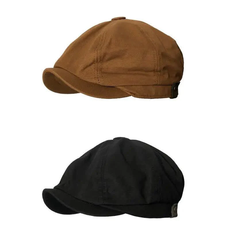 British Newsboy Cotton Octagonal Beret Cap - Image 3