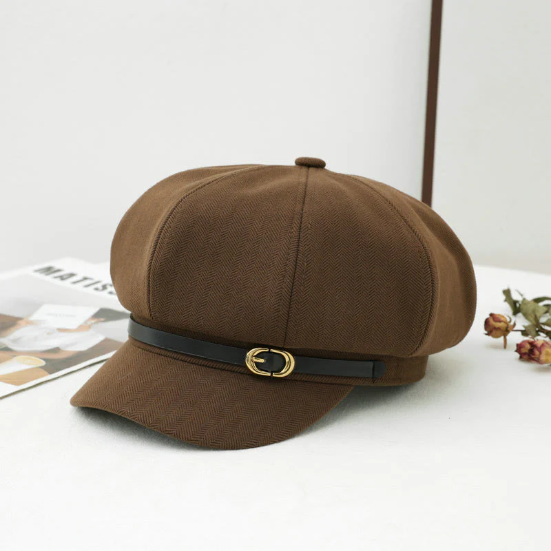 British Style Retro Women's Winter Beret Hat - Image 4