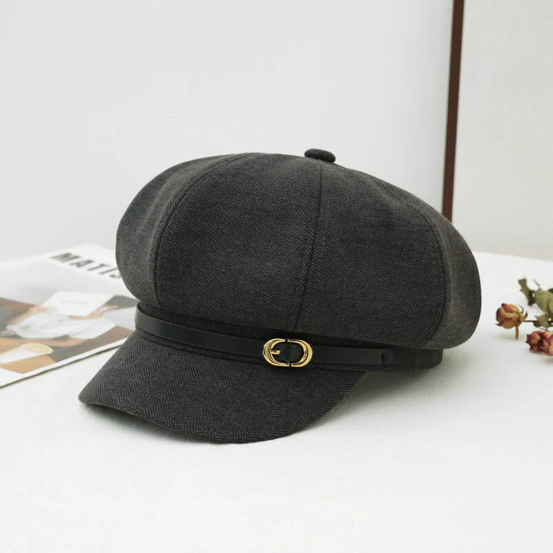 British Style Retro Women's Winter Beret Hat - Image 5