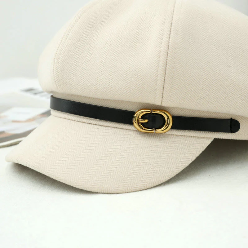 British Style Retro Women's Winter Beret Hat - Image 7