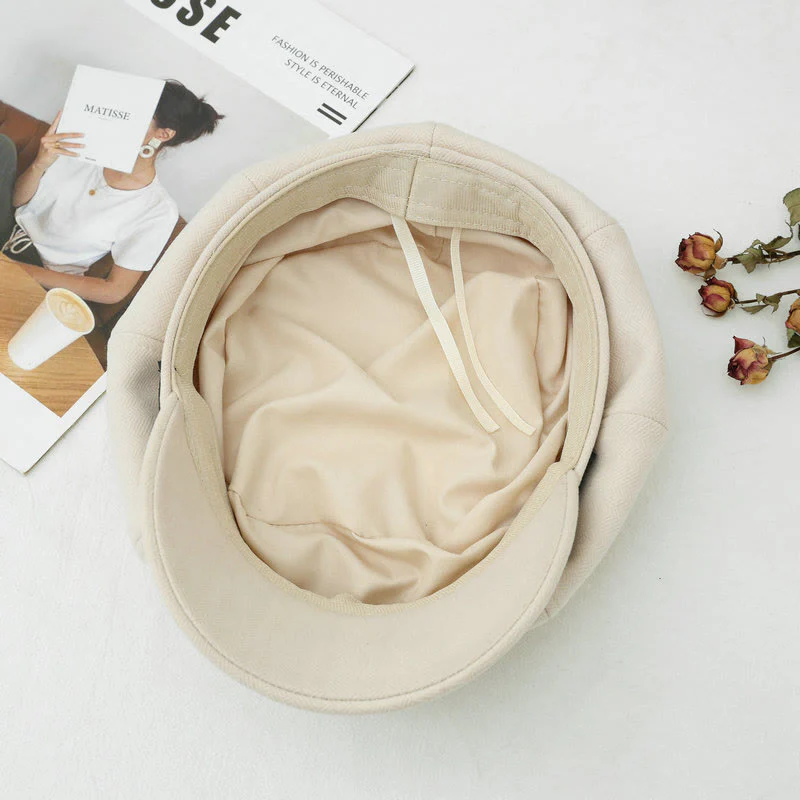 British Style Retro Women's Winter Beret Hat - Image 9
