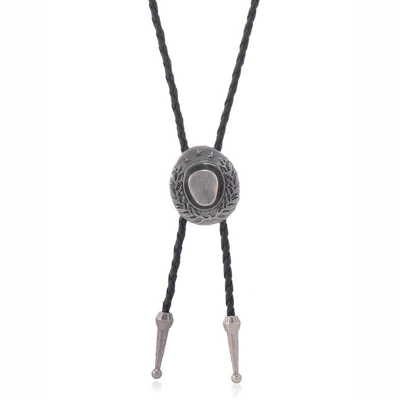 Bronze Charm Cowboy Hat Pendant Bolo Tie - Image 6